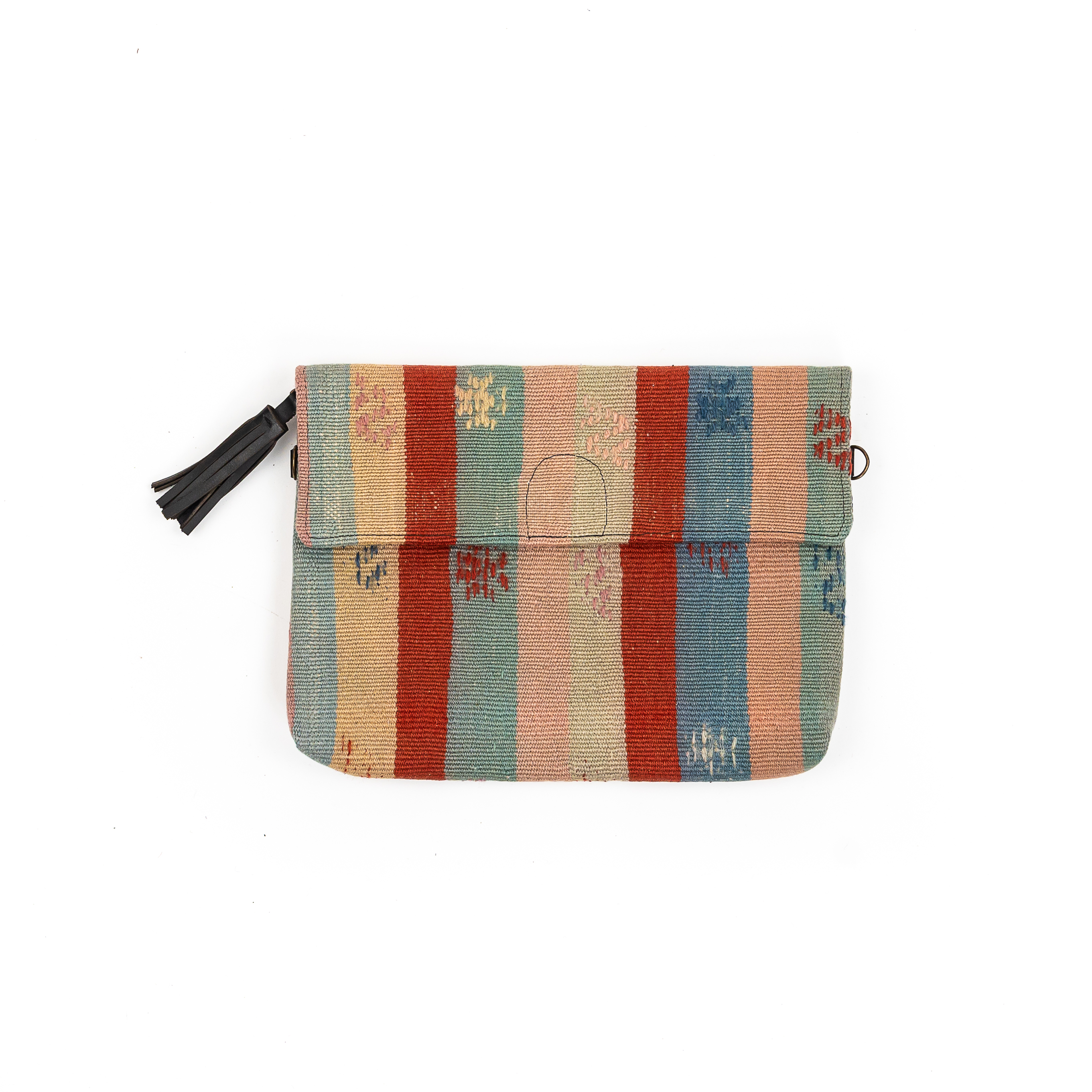 FC3 Kilim Flap Clutch Front