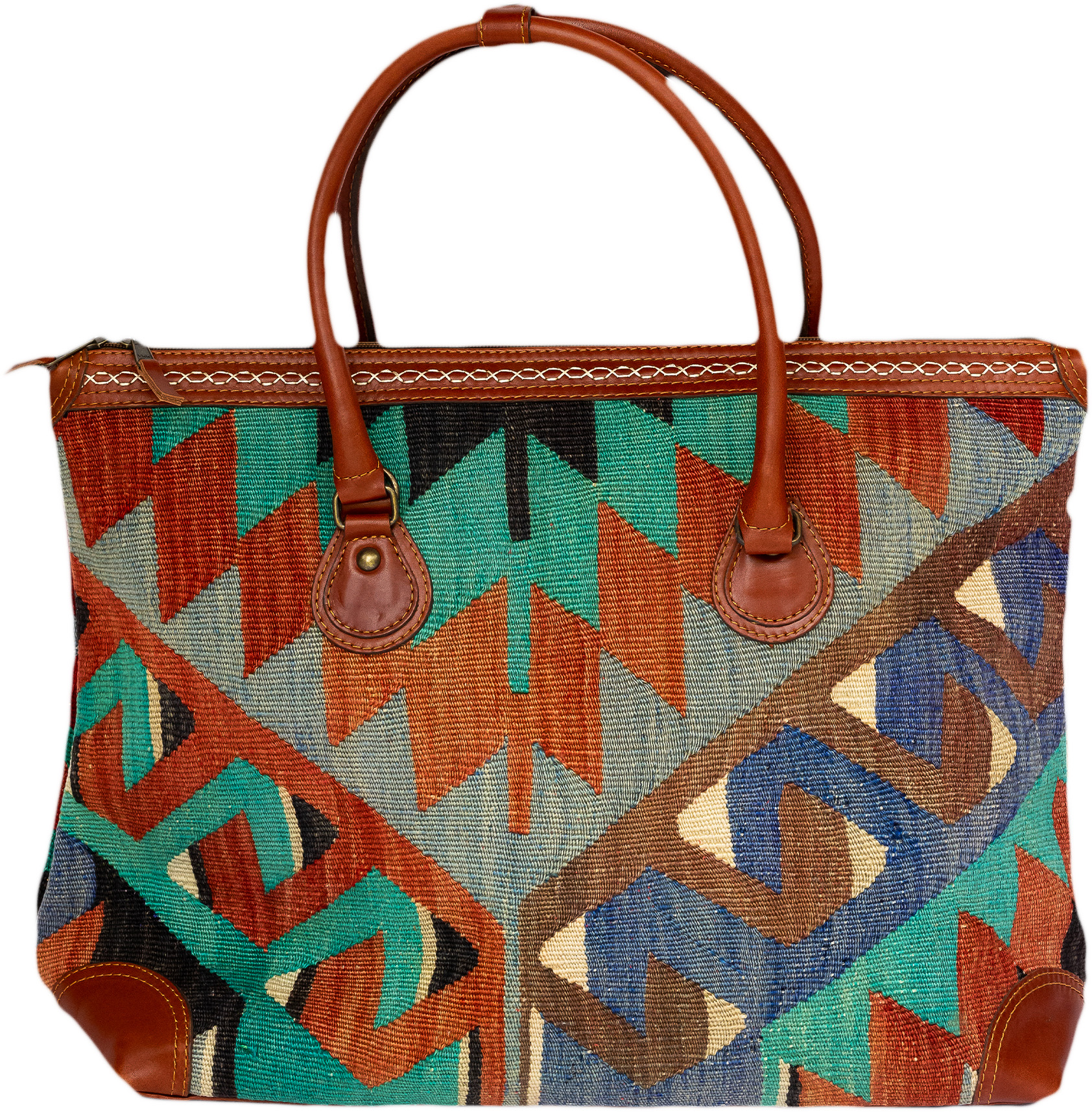 STB7 Front Small Kilim Tote Bag