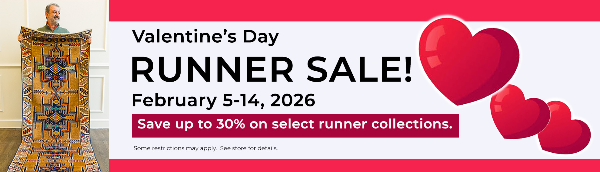 Runner sale with man